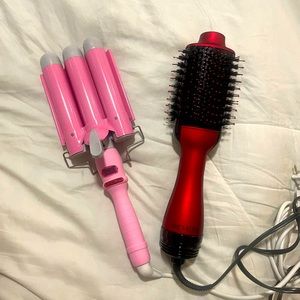 Hair Tool Bundle: Mermade Hair 32MM Waver + Revlon Blow Dryer Brush ($120 Value)